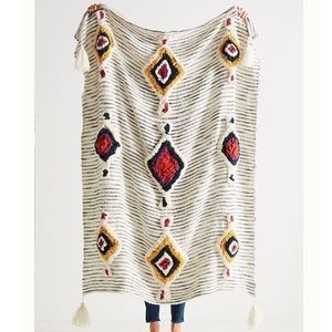 Anthropologie Tufted Ayla Throw Blanket